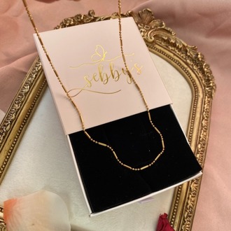 gold ince zincir kolye | çelik
