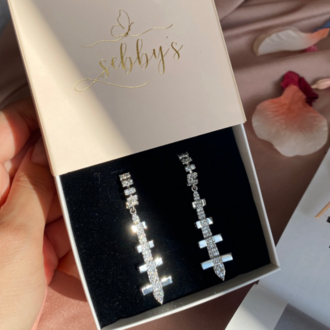 silver sesa küpe | altın kaplama 