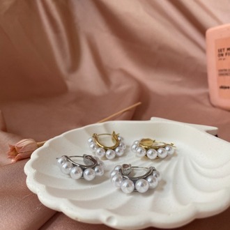pearly küpe | çelik
