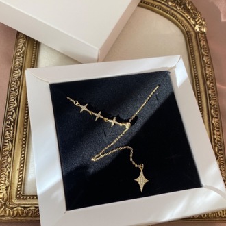 gold asansörlü sparkle kolye | altın kaplama