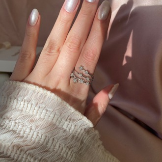 silver stardust yüzük | altın kaplama