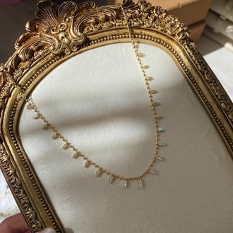 gold glow kolye | altın kaplama