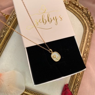 gold rosy kolye | çelik 