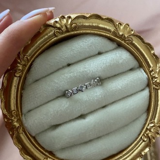 silver asimetrik taşlı yüzük | altın kaplama