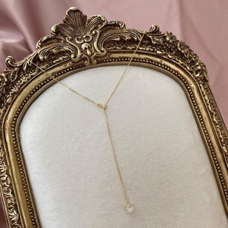 gold asansörlü tektaş kolye | altın kaplama