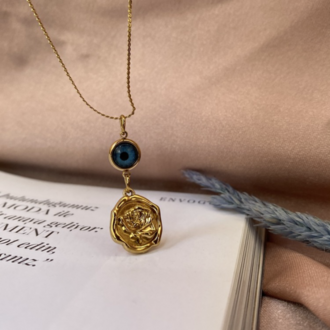 gold plaka II kolye | çelik