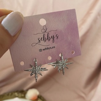 silver sparkle küpe | altın kaplama