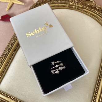 silver stardust yüzük | altın kaplama