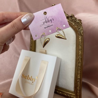 gold amor küpe | altın kaplama