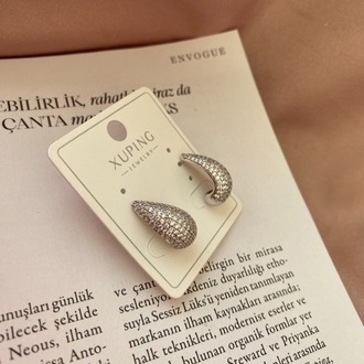 mini taşlı damla küpe | xuping