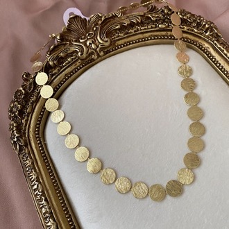 gold ovals kolye | altın kaplama 