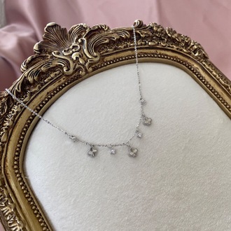 silver mini yonca kolye | altın kaplama