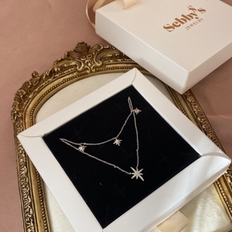 silver lustre kolye | altın kaplama
