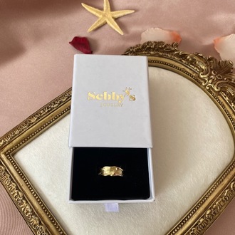 gold artisan trace yüzük | altın kaplama