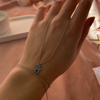silver hamsa şahmeran | altın kaplama