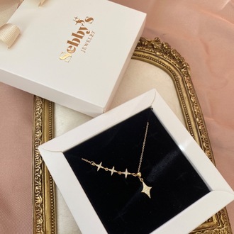 gold asansörlü sparkle kolye | altın kaplama