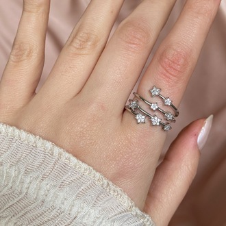 silver stardust yüzük | altın kaplama