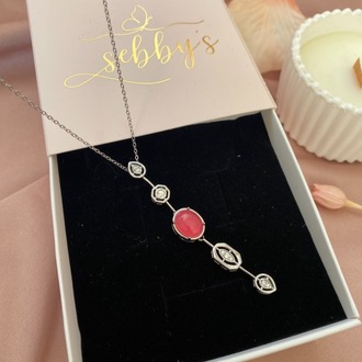 silver nar çiçeği y kolye | altın kaplama