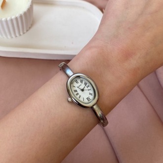 silver beyaz vintage basic saat
