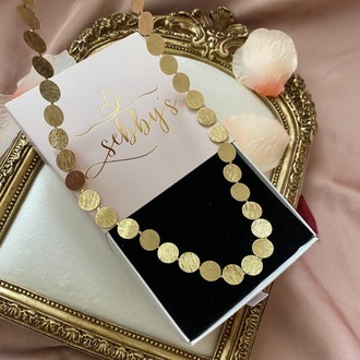 gold ovals kolye | altın kaplama 