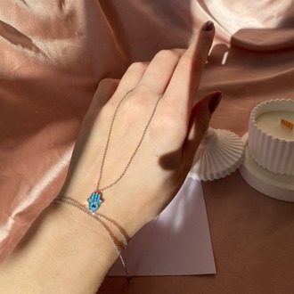 silver hamsa şahmeran | altın kaplama