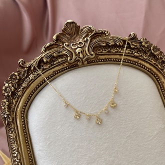 gold mini yonca kolye | altın kaplama