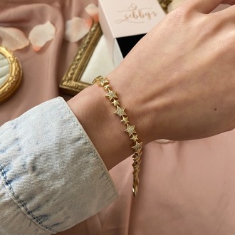 gold yıldız bileklik | altın kaplama