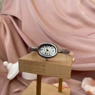 silver beyaz vintage basic saat