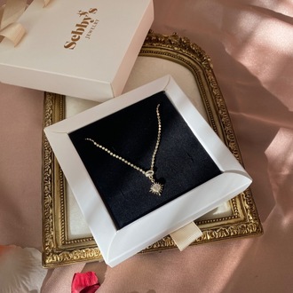 gold luna kolye | altın kaplama