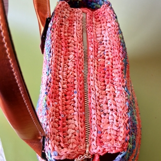 Disco Turuncu Boho Stil( Çanta&Küpe)