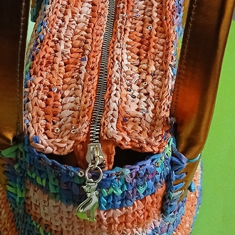 Disco Turuncu Boho Stil( Çanta&Küpe)