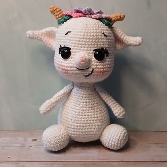 Sevimli Keçi Amigurumi | El Yapımı Oyuncak | Dekoratif Hediye