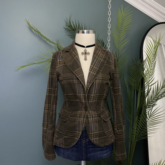 MNG Plaid Blazer