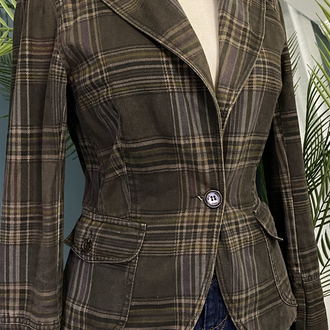 MNG Plaid Blazer