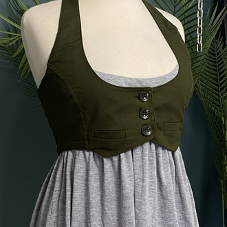 Halter Vest Babydoll Dress /Tunic