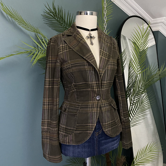 MNG Plaid Blazer