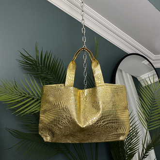 Gold Croc Bag