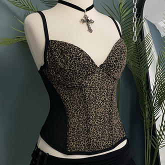 Leopard Corset Bustier 