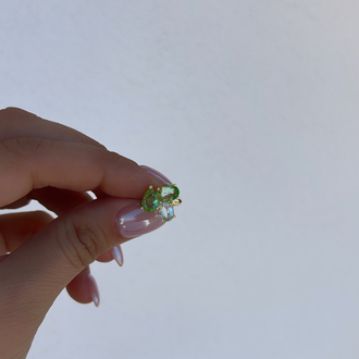 Premium seri tasarım kıkırdak (earcuff) yeşil