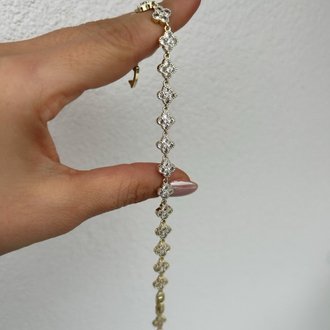 Premium seri 14k yonca bileklik
