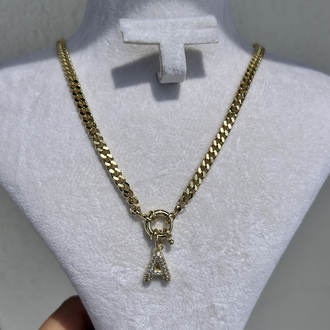 Premium seri tasarım 14k A harfi kolye 