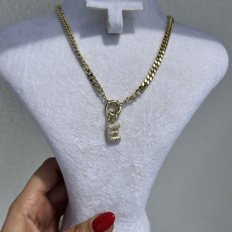 Premium seri tasarım 14k E harfi kolye 