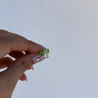 Premium seri tasarım kıkırdak (earcuff) yeşil