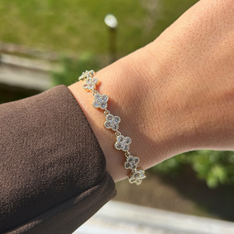 Premium seri 14k yonca bileklik