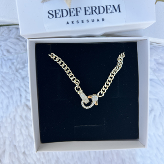 Altın kaplama atasay model kolye