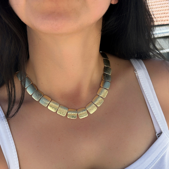 Premium seri tasarım choker pul kolye