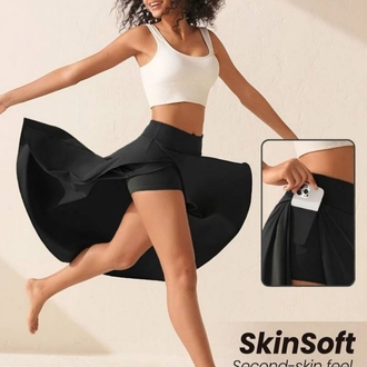 Cep Detaylı Taytlı Sandy Etek - SkinSoft Serisi