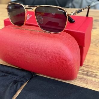 cartier Gold desen çerçeve güneş gözlüğü