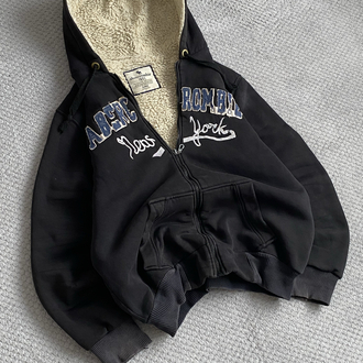 Vintage 2000s Fur Abercrombie Zip Hoodie