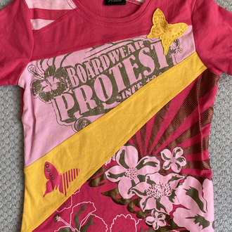 Vintage Y2K Protest Baby Tee